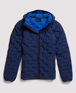 Superdry Woven Quilted Férfi Kabát Kék | UCPRM2816